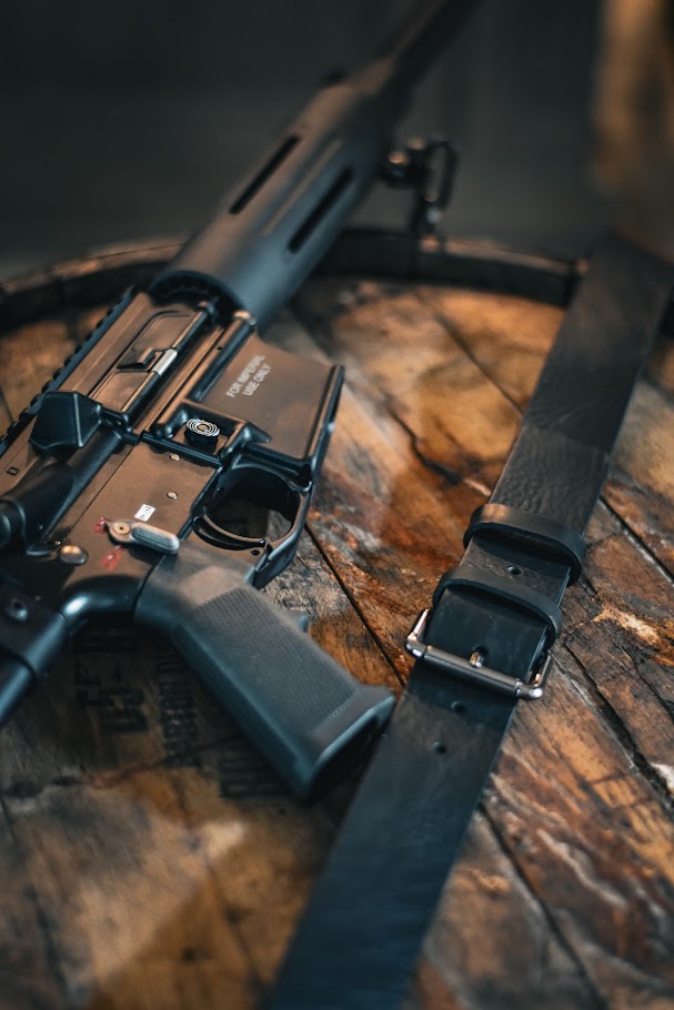 Classic Leather Rifle Sling Black - Image 4